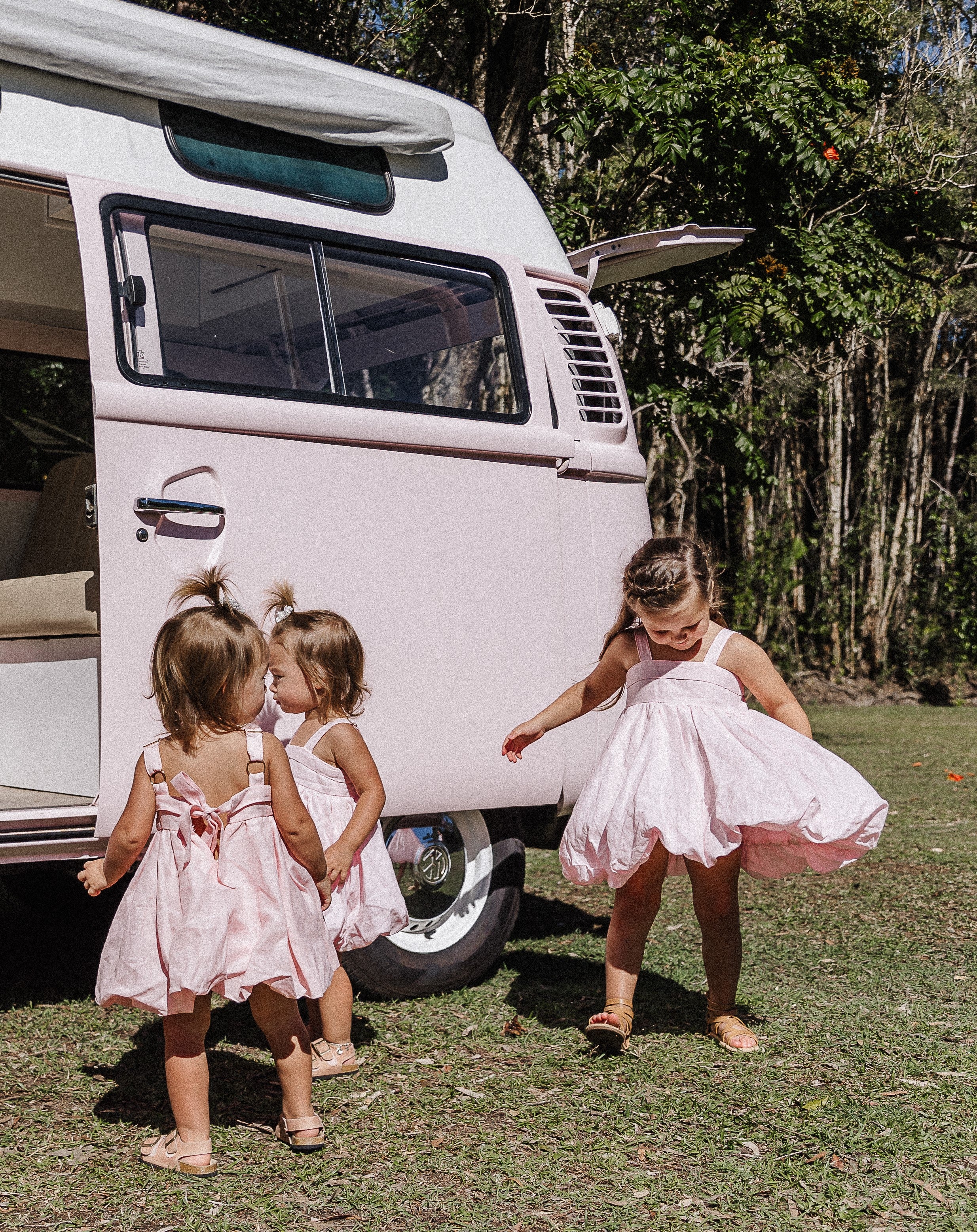 Bubblegum Bubble Linen Dress