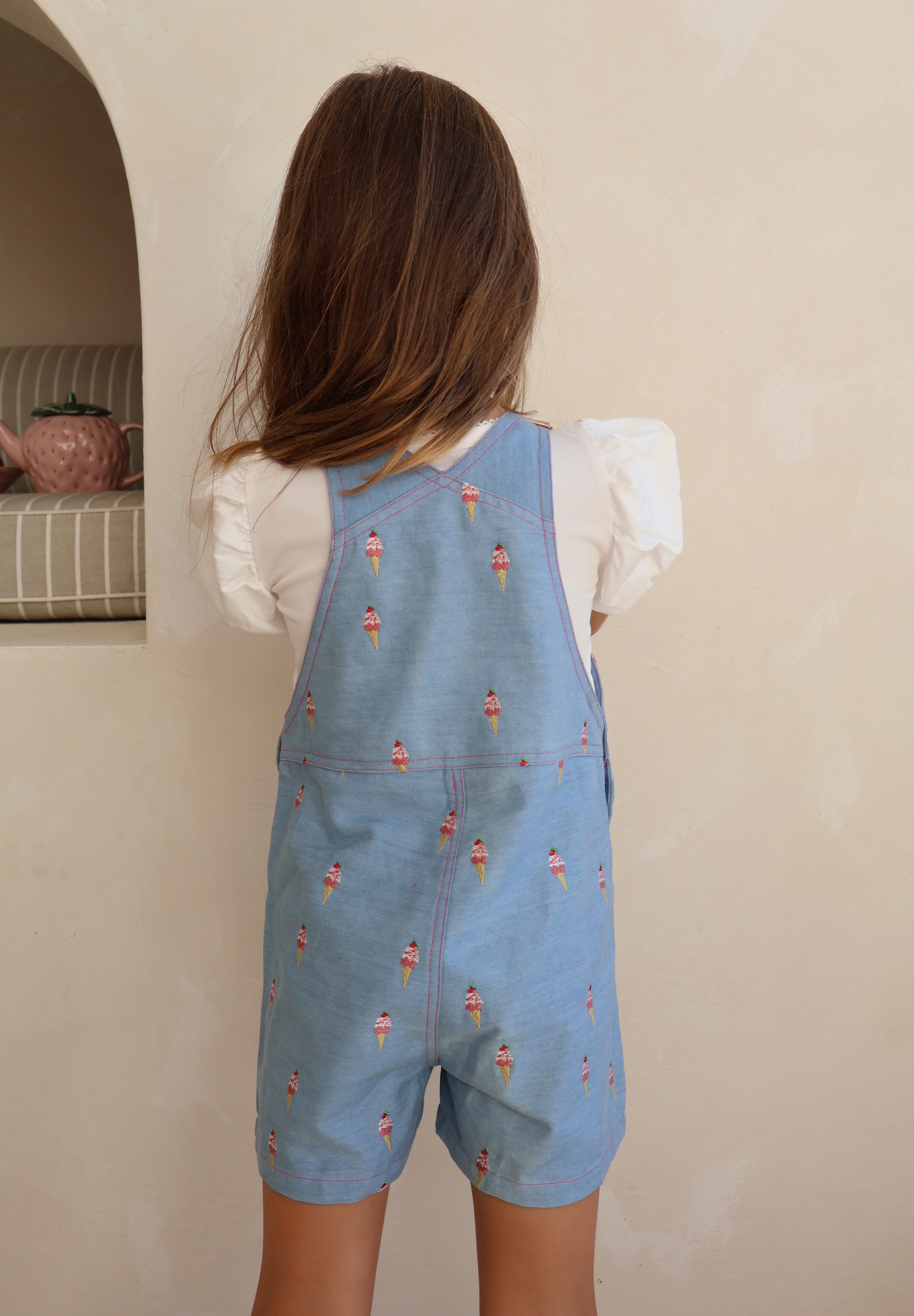 Denim Ice Cream Shortalls