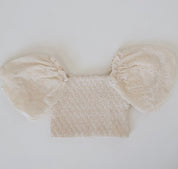 PRE-ORDER - Daisy Lace Puff Sleeve Crop Top