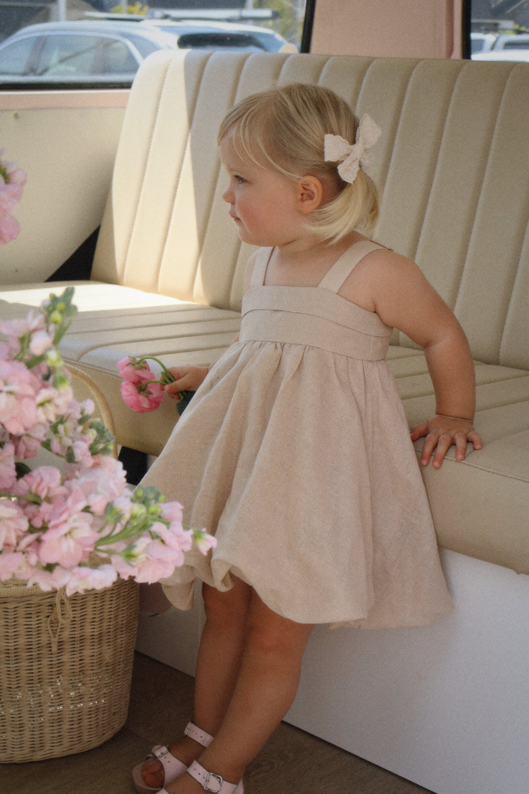 Chai Bubble Linen Dress