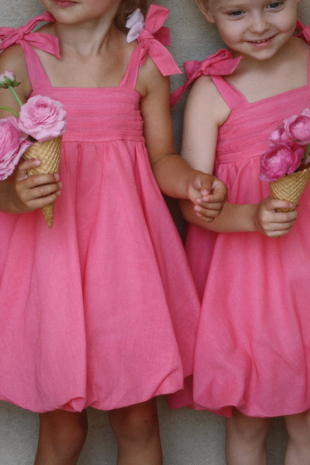 Raspberry Linen Dress