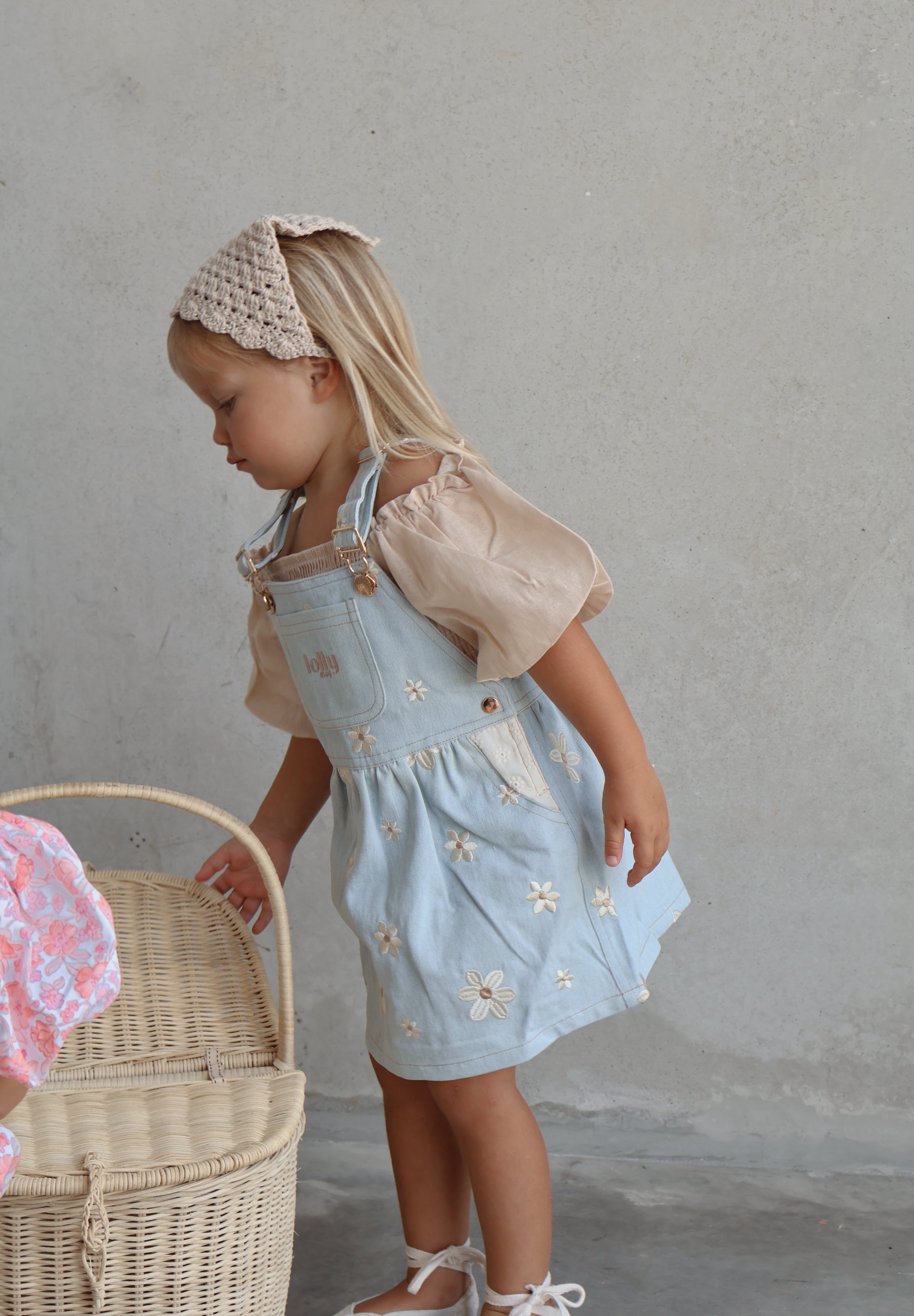 Denim Daisy Overall Dress