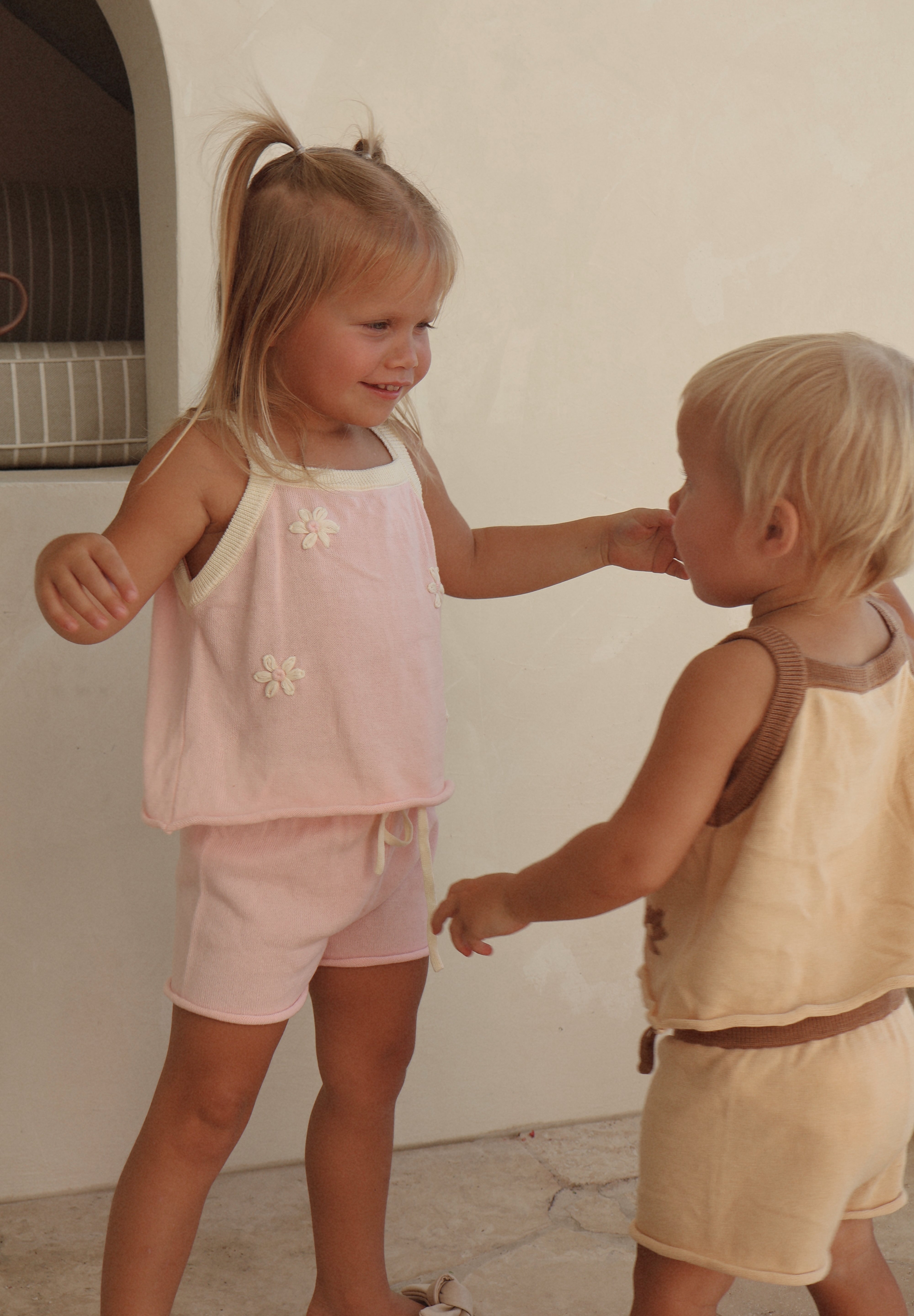 Strawberries and Cream Summer Knit Set