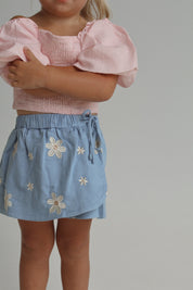 Denim Daisy Skort