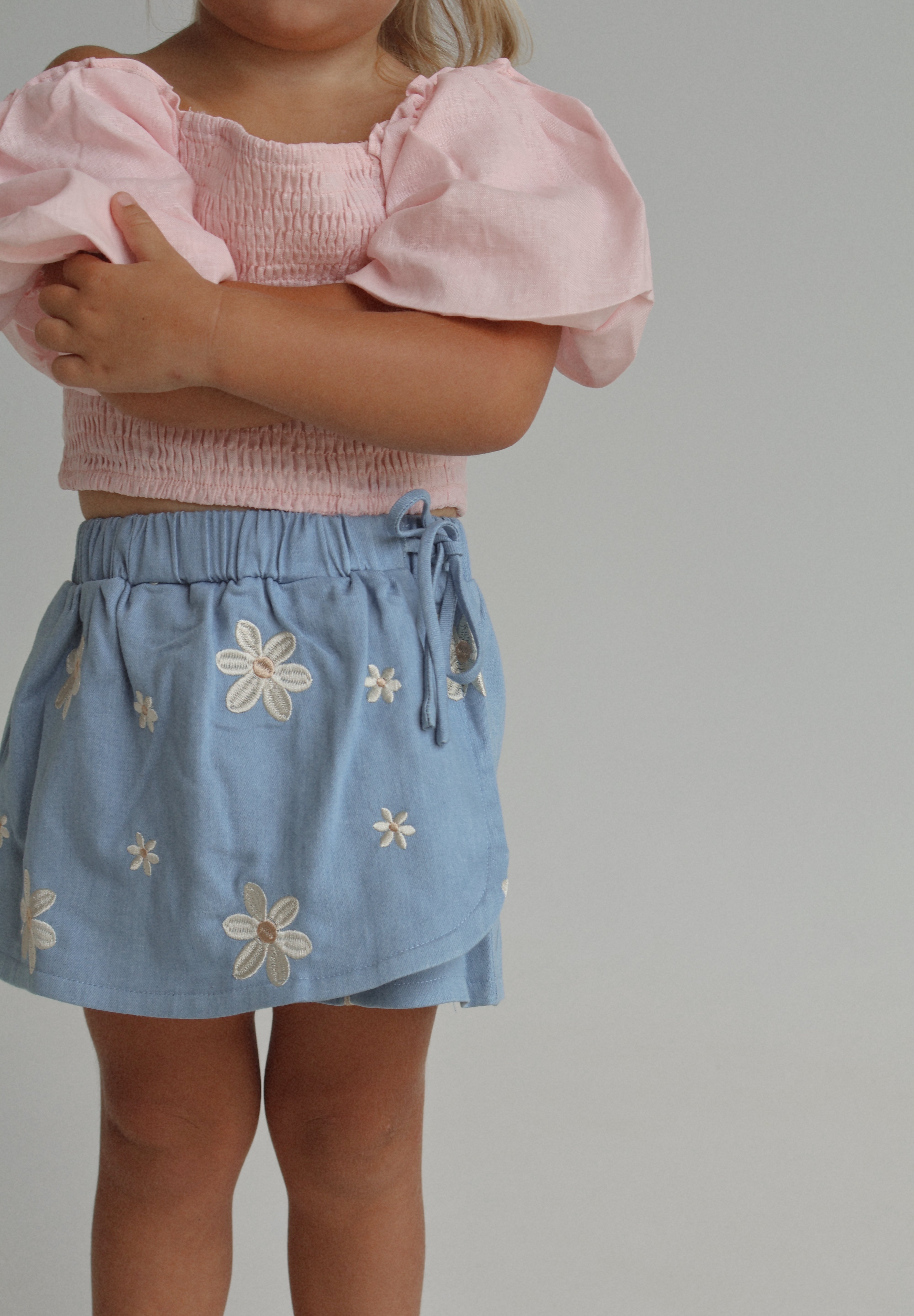 Denim Daisy Skort