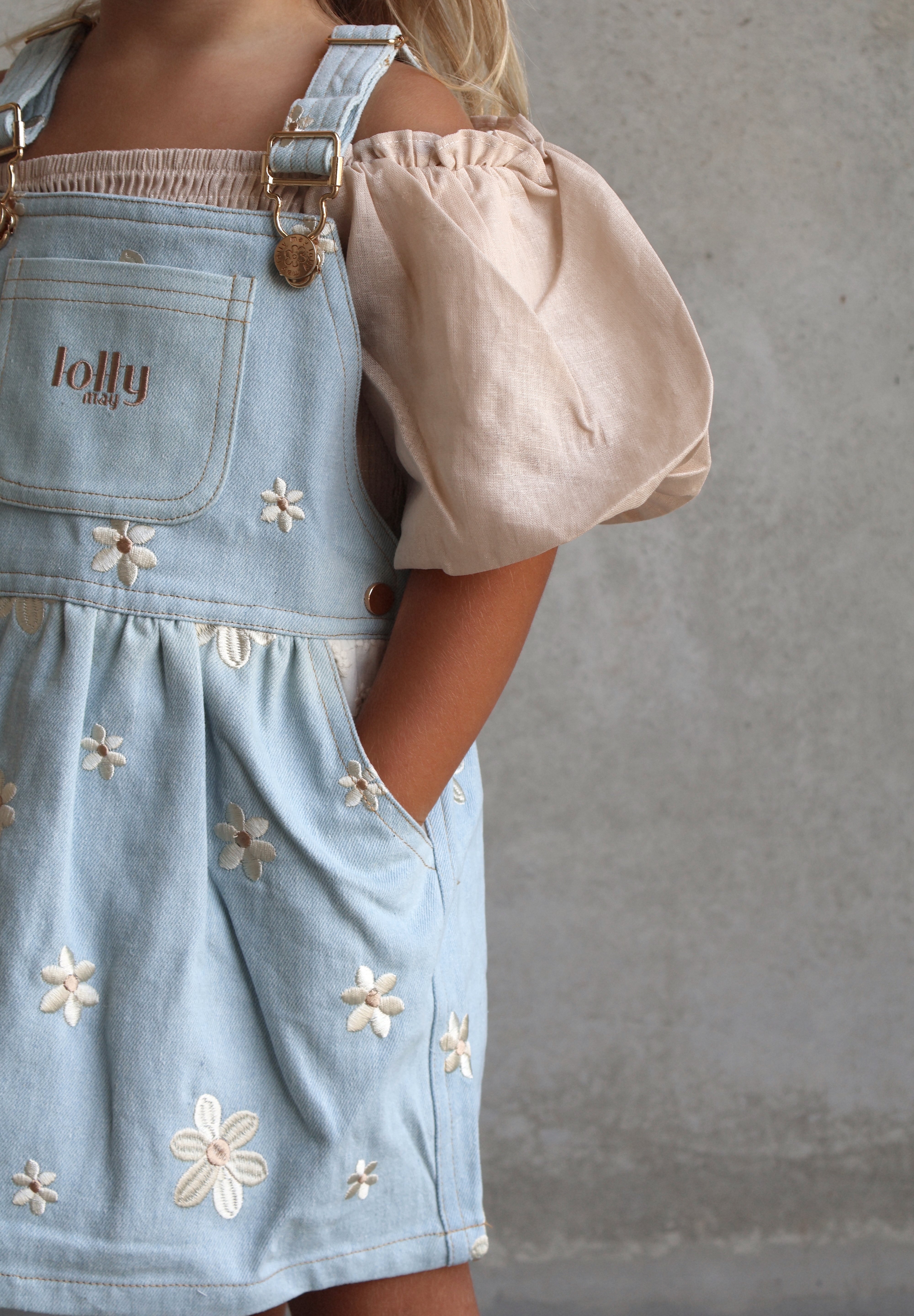 Denim Daisy Overall Dress