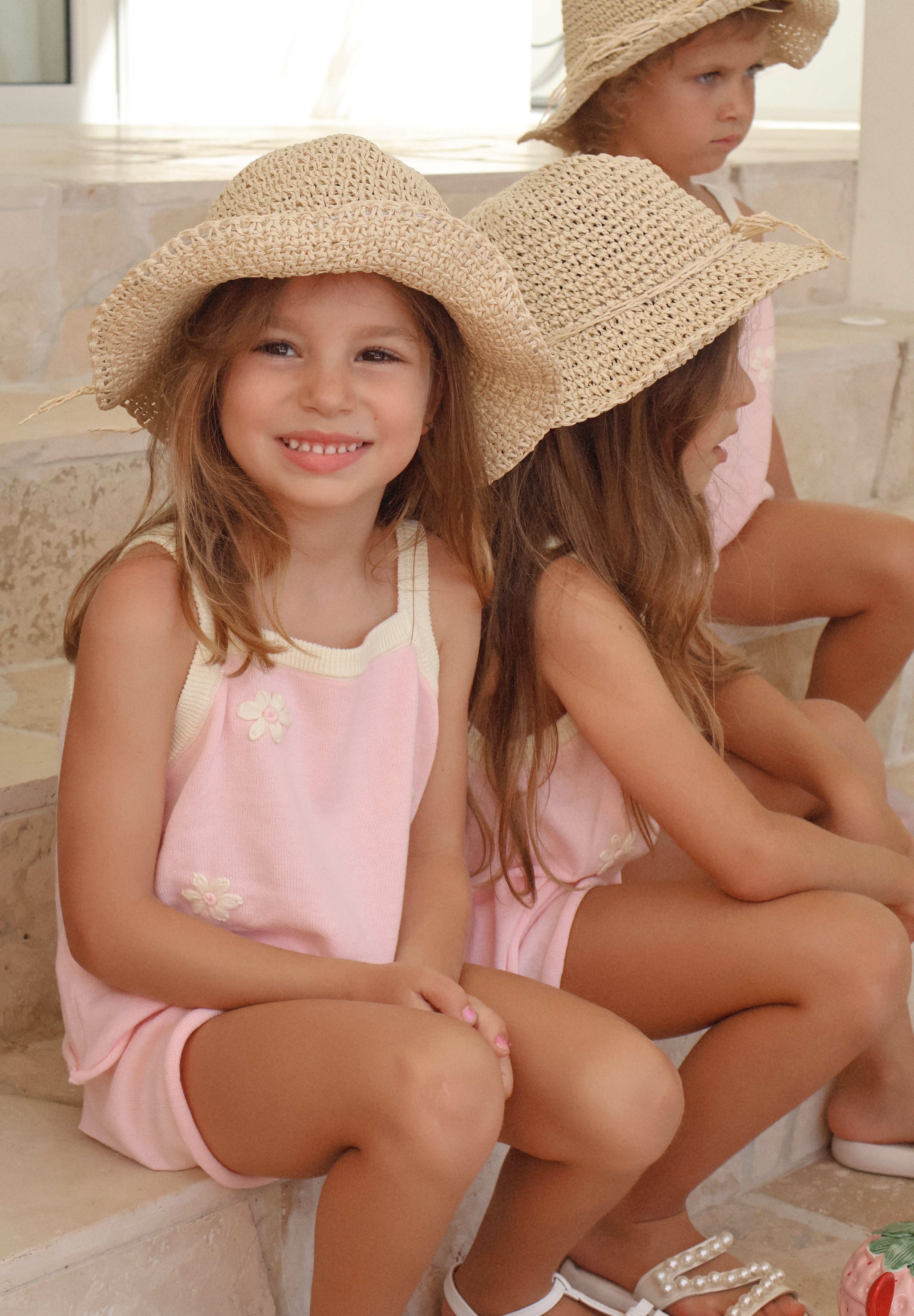 Strawberries and Cream Summer Knit Set