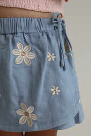 Denim Daisy Skort