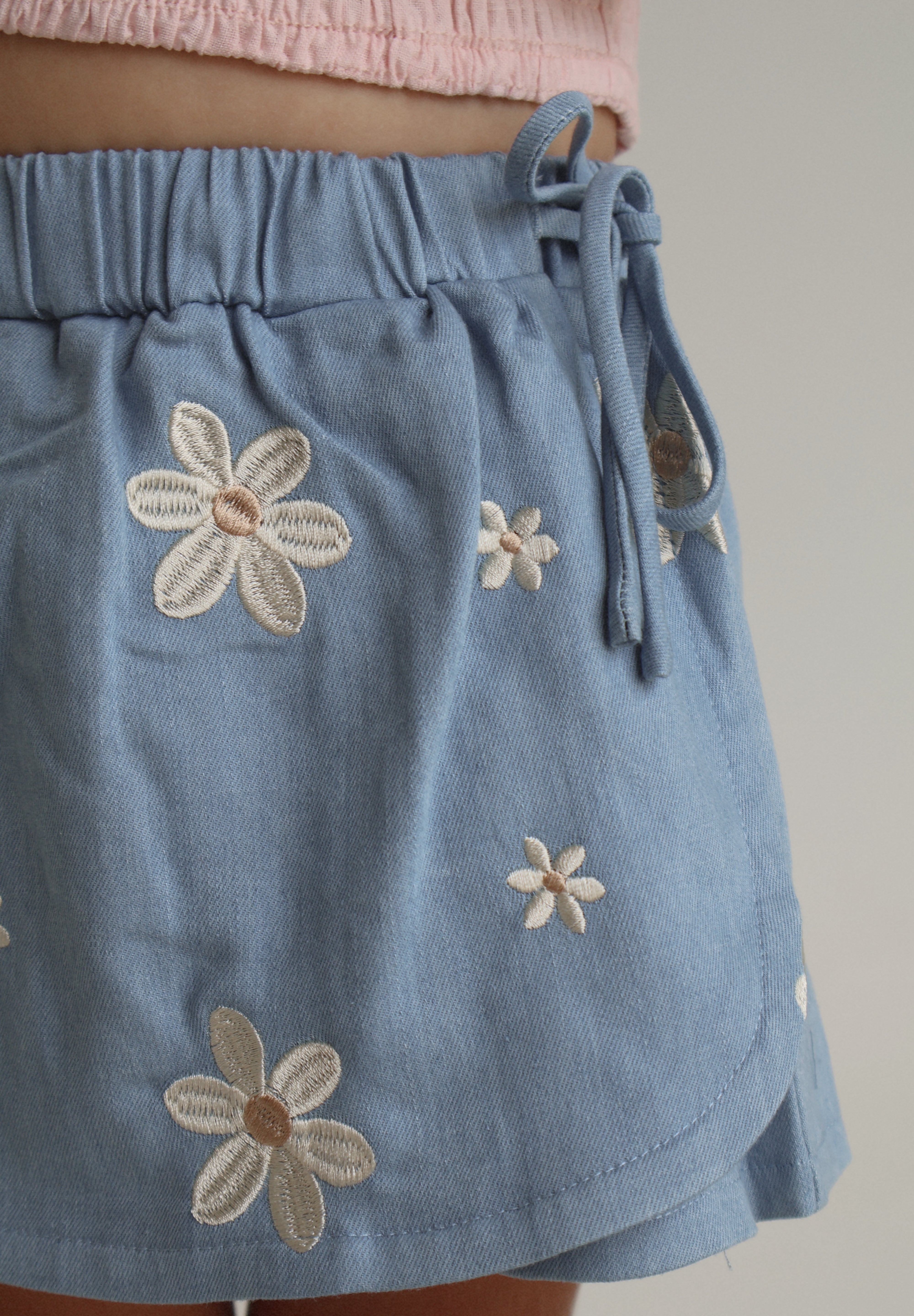 Denim Daisy Skort