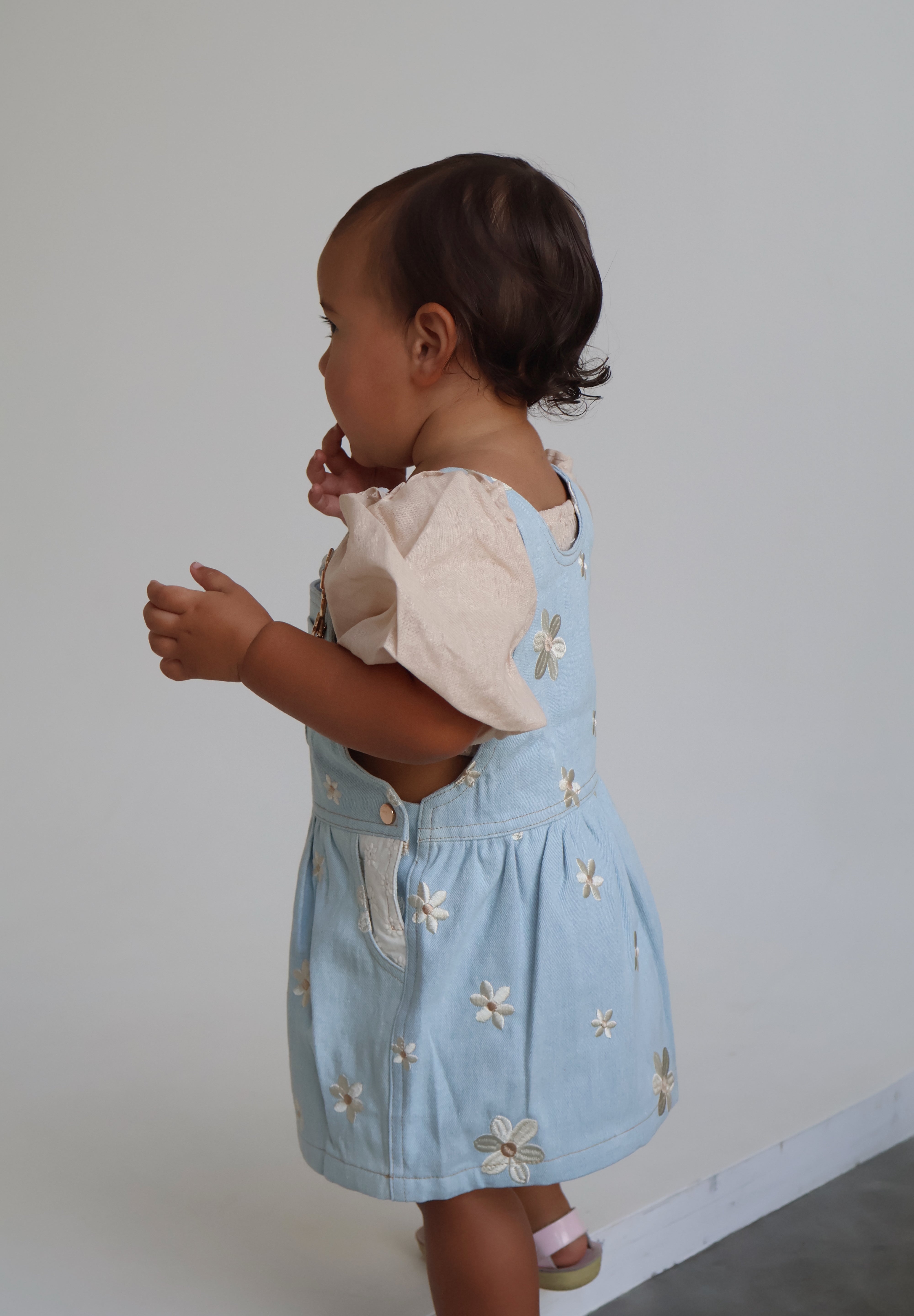 Denim Daisy Overall Dress