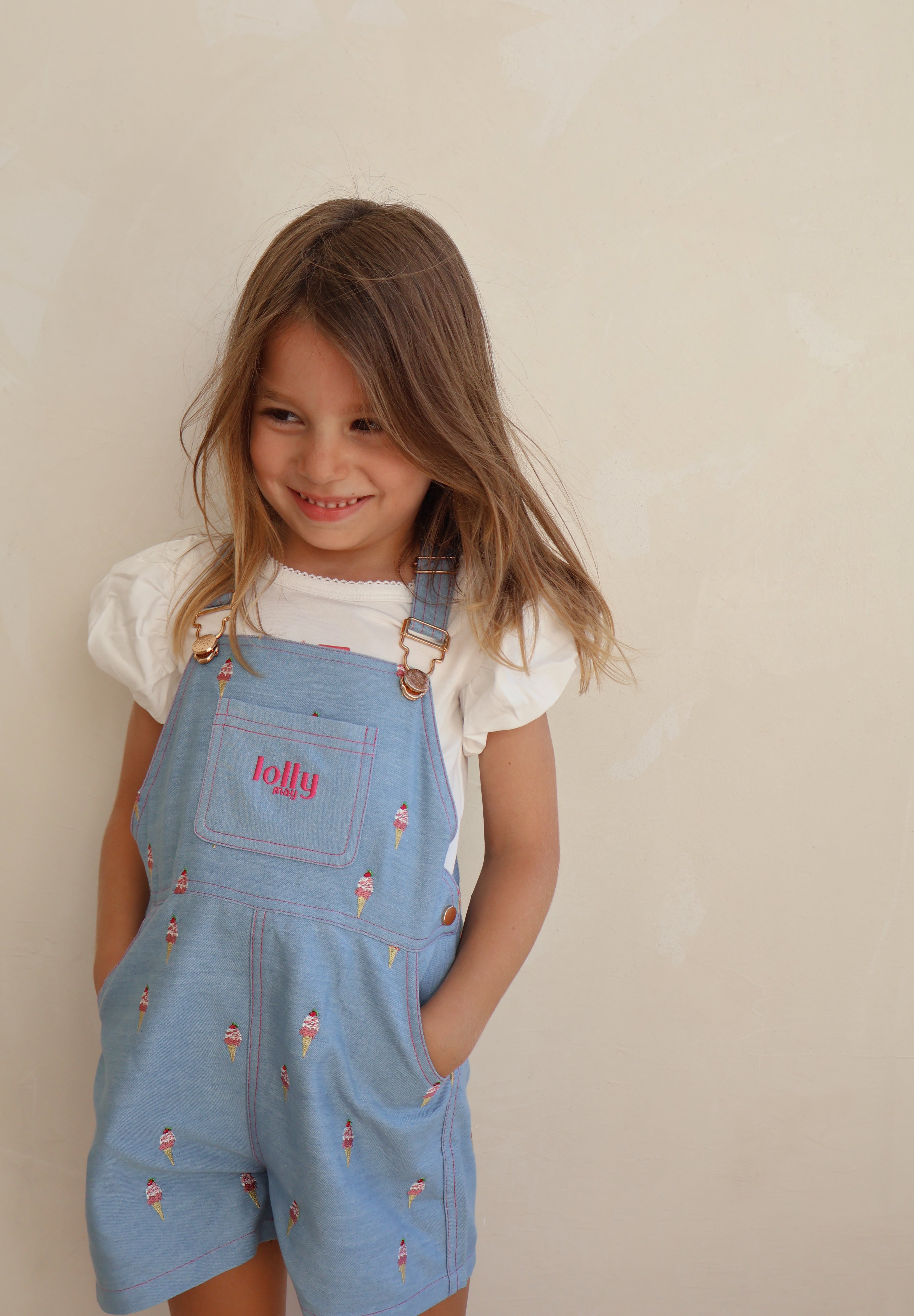 Denim Ice Cream Shortalls