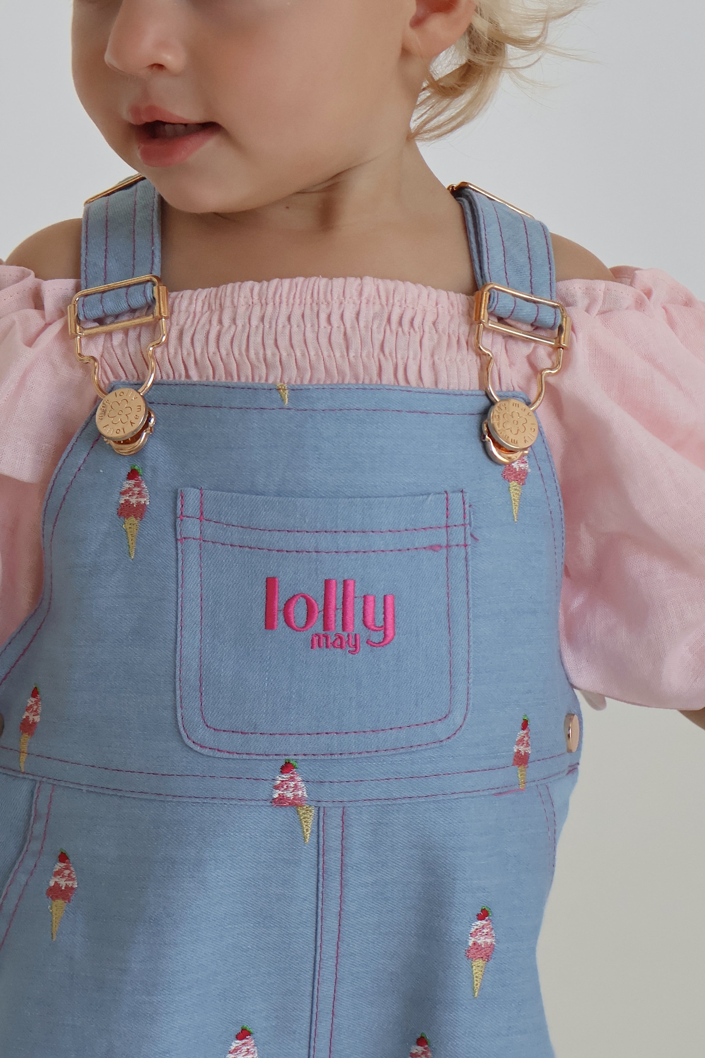 Denim Ice Cream Shortalls