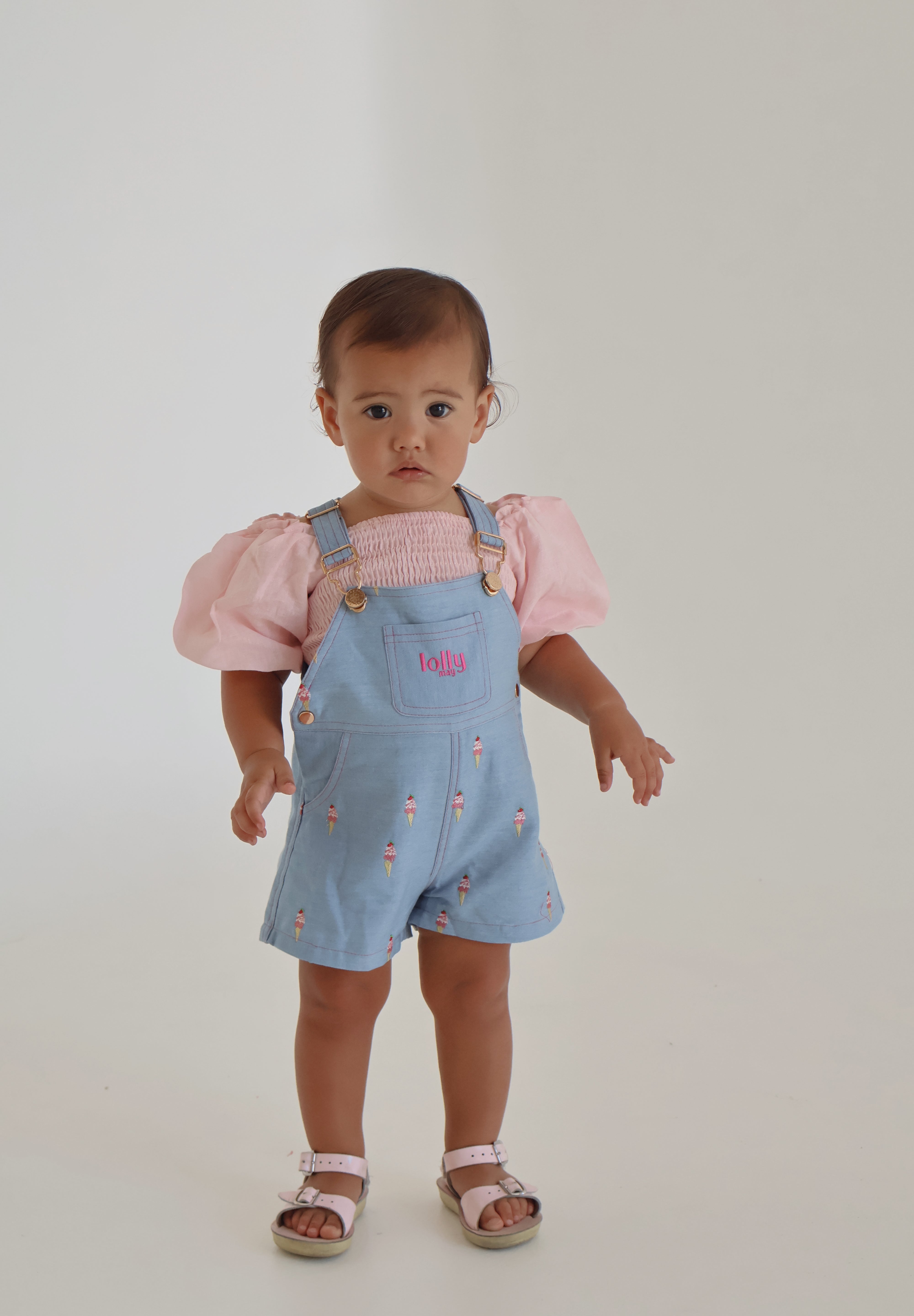 Denim Ice Cream Shortalls