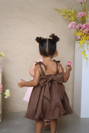 Chocolate Linen Dress